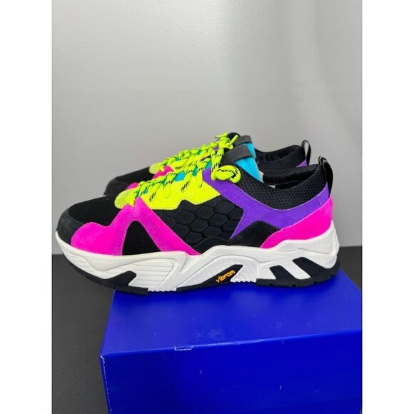 P448 Men's Sneakers Size 8.5 EUR 41 Aquamarine Dean Multicolor Suede Colorful - Picture 5 of 7